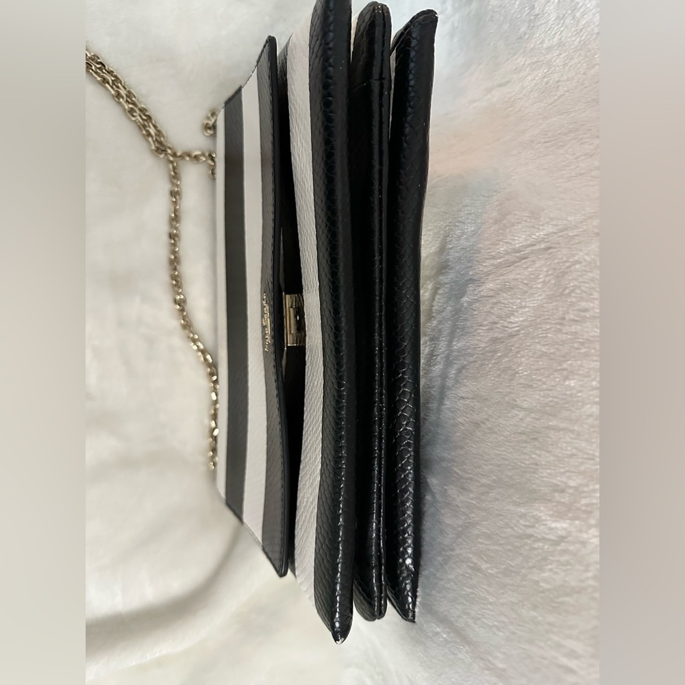 Kate spade embossed leather bag - chic black and white - Picture 10 of 13